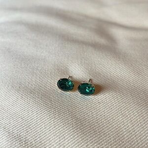 Elegant Green Stud Earrings